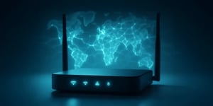 IoT router showing global APN network connection