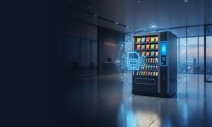 Connected vending machine with multi-carrier retail connectivity