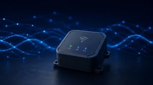 Cellular IoT device on a dark network background