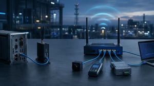 Cellular modem connected to one host and cellular router connecting multiple devices.