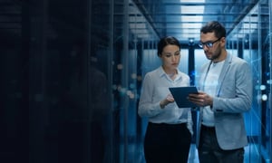 Business professionals reviewing a custom connectivity plan