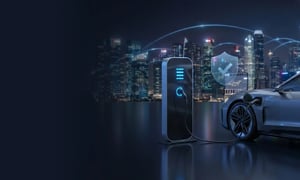 EV charging station with secure multi-network connectivity