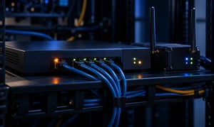 Internet failover router with cellular backup available