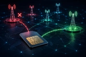 IoT SIM reconnecting to an available cellular network after coverage loss
