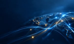 Abstract network connections representing POND IoT connectivity