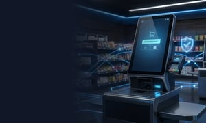 Self-service kiosk with secure connectivity in micro-market environment