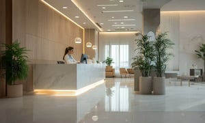 Reception of a modern clinik