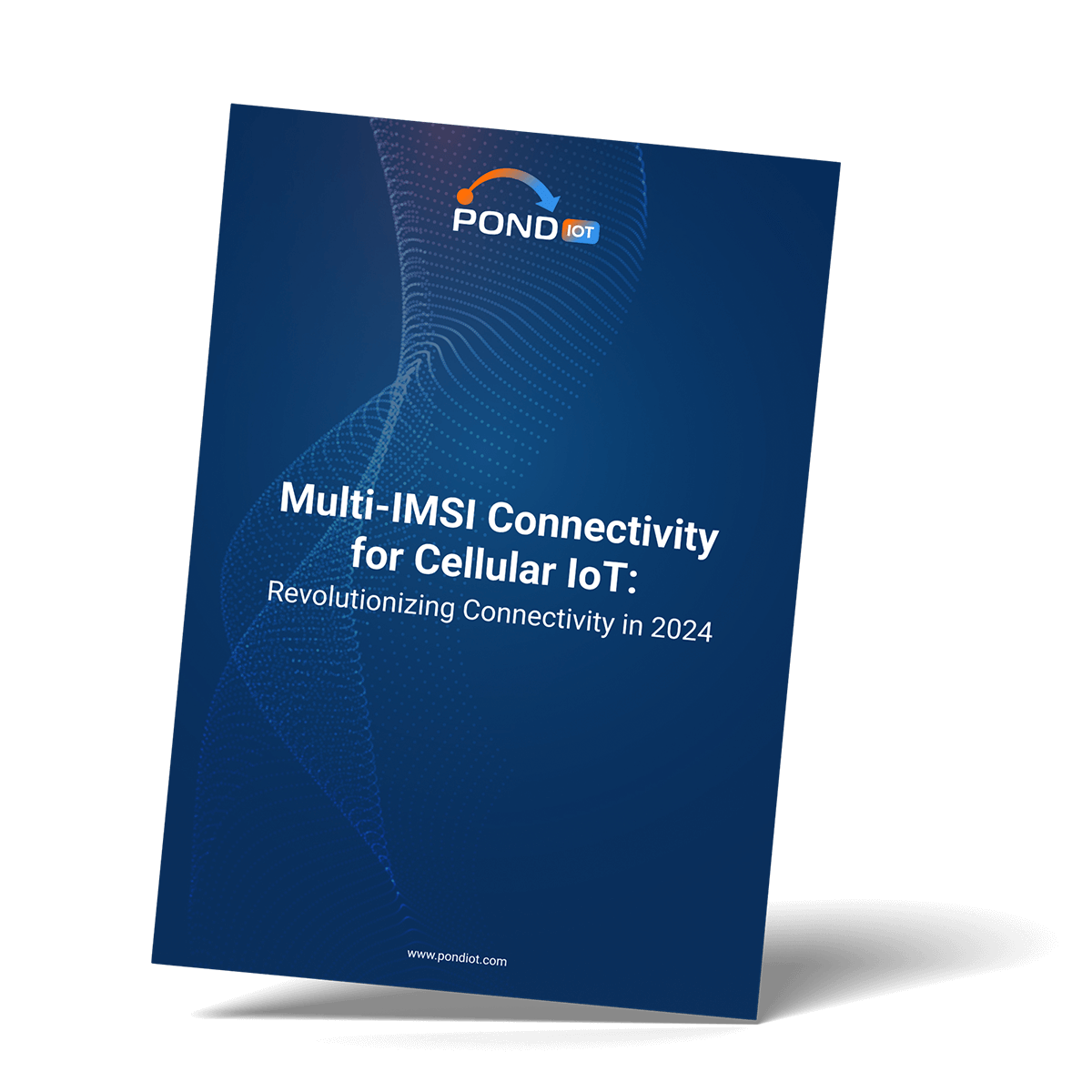 Brochure cover for POND IoT featuring Multi-IMSI Connectivity for Cellular IoT